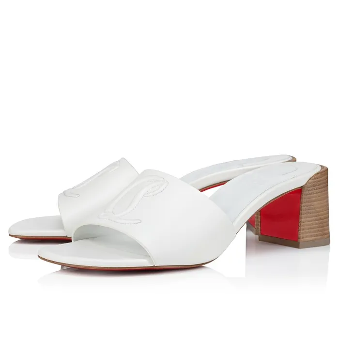 Women So CL Mule 55 Mm Mules 8211 Nappa Leather 8211 Bianco Christian Louboutin Mules