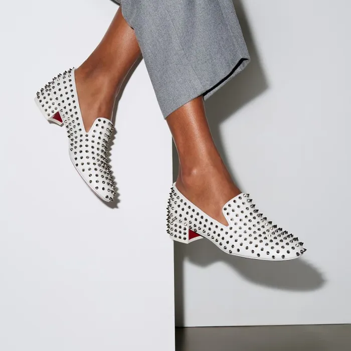Women Spikeasy 30 Mm Loafers 8211 Nappa Leather 8211 Bianco Christian Louboutin Flats and Loafers Women Spikeasy 30 Mm Loafers 8211 Nappa Leather 8211 Bianco Christian Louboutin Flats and Loafers