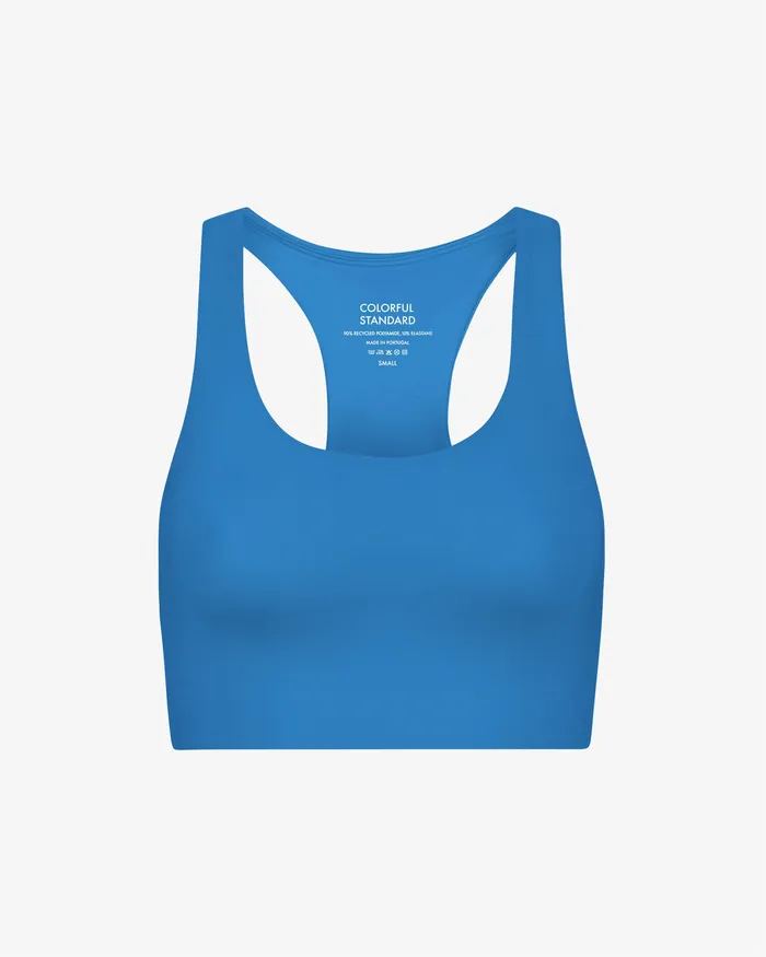Women Sports Bras Colorfulstandard Active Cropped Bra 8211 Pacific Blue