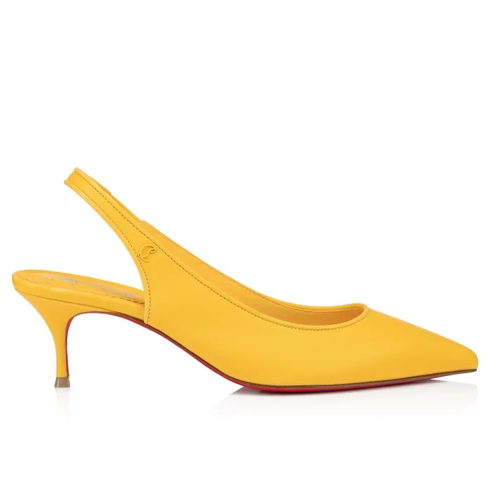 Women Sporty Kate Sling 55 Mm Sling Back Pumps 8211 Nappa Leather 8211 Pollen Christian Louboutin Pumps
