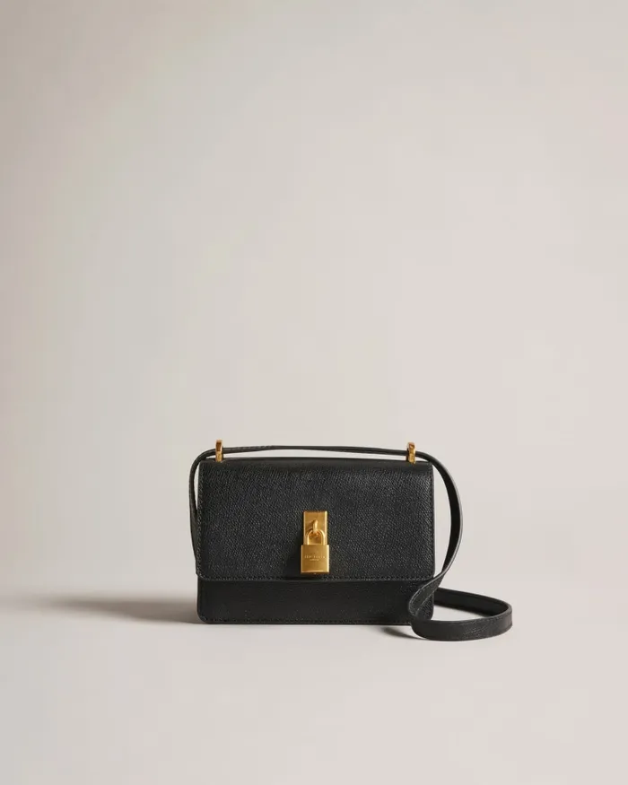 Women SSLOANE 8211 Leather Padlock Mini Shoulder Bag Black Ted Baker Crossbody Bags Women SSLOANE 8211 Leather Padlock Mini Shoulder Bag Black Ted Baker Crossbody Bags