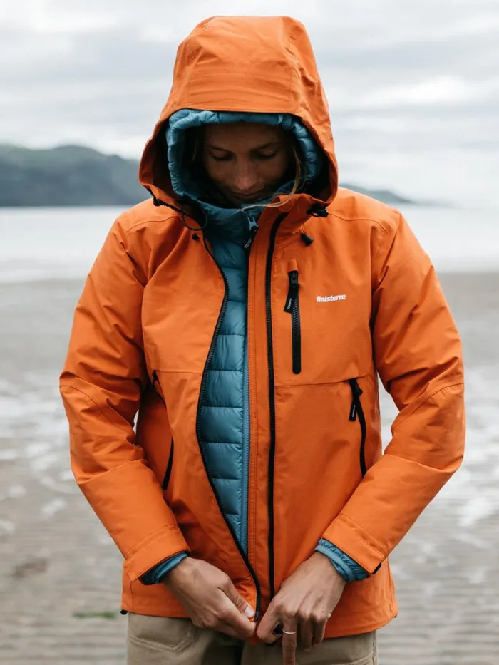 Women Stormbird Waterproof Jacket Red Rust Finisterre Jackets Coats and Gilets