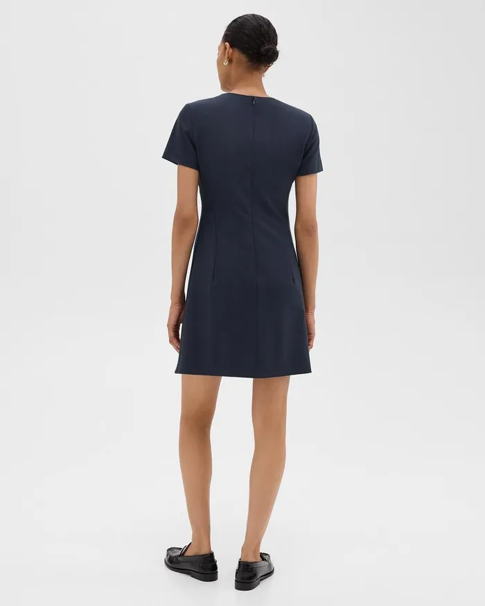 Women Suits Theory Sheath Dress In Good Wool Nocturne Navy