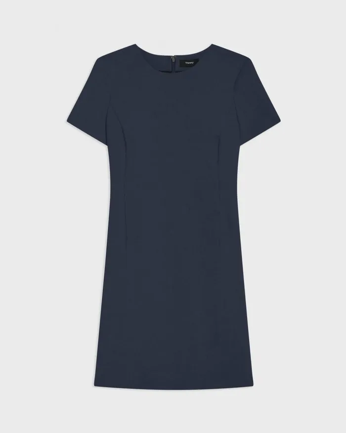 Women Suits Theory Sheath Dress In Good Wool Nocturne Navy