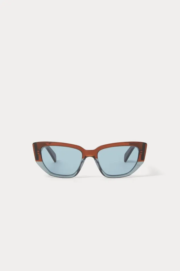 Women Sunglasses Rachel Comey Keet Sunglasses Blue Brown