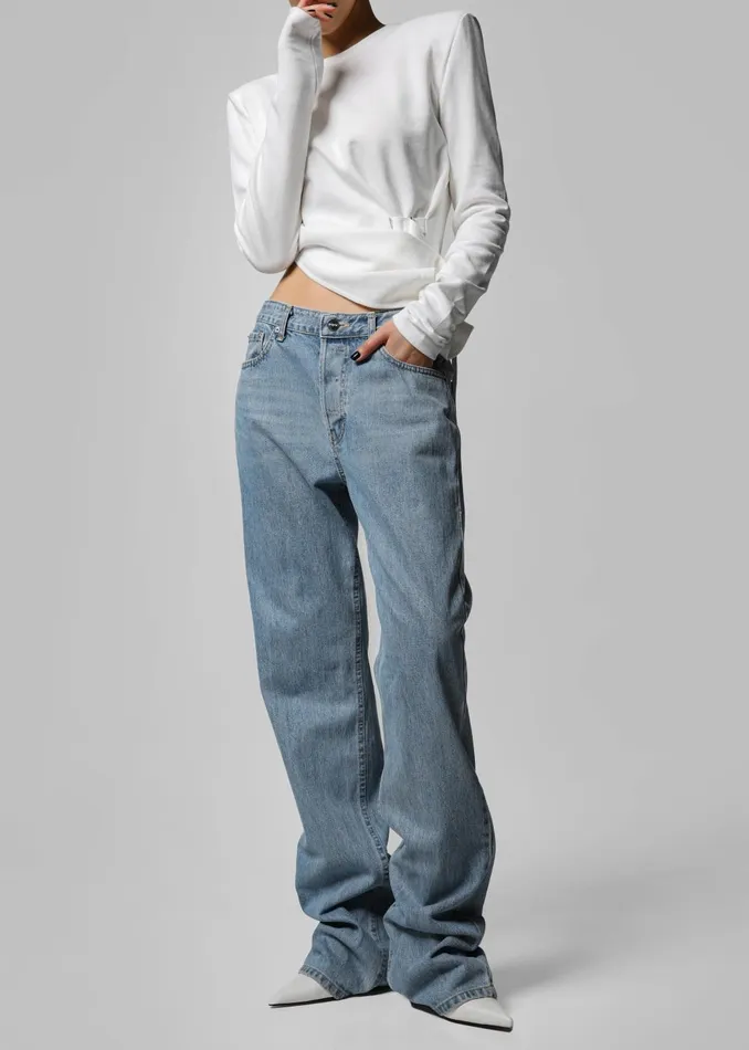 Women Susanna Jeans 8211 Light Wash The Frankie Shop Bottoms