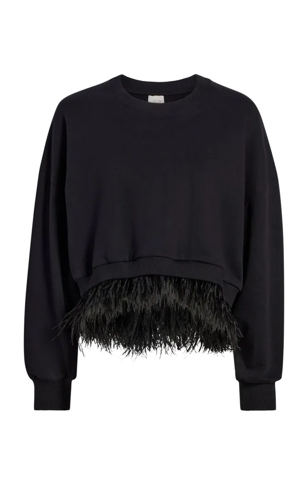 Women Sweaters and Knits Cinq Sept Albertine Sweatshirt Black