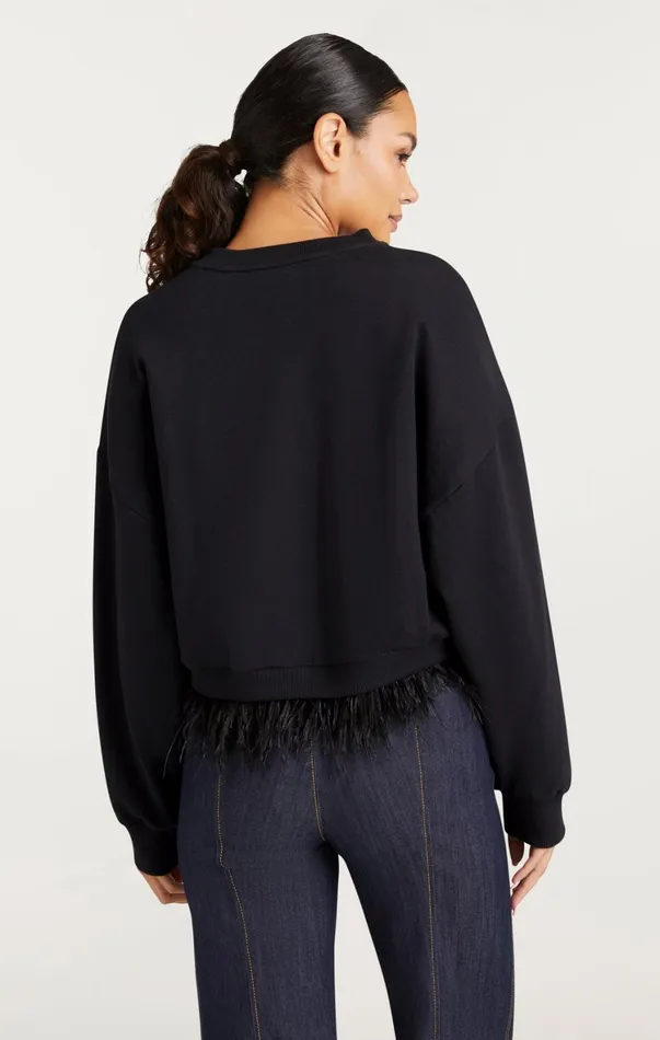 Women Sweaters and Knits Cinq Sept Albertine Sweatshirt Black