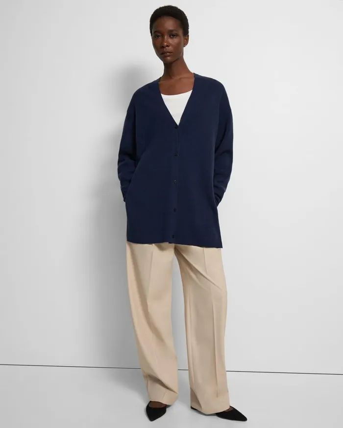 Women Sweaters Cardigans Theory Long Cardigan In Cashmere Marina