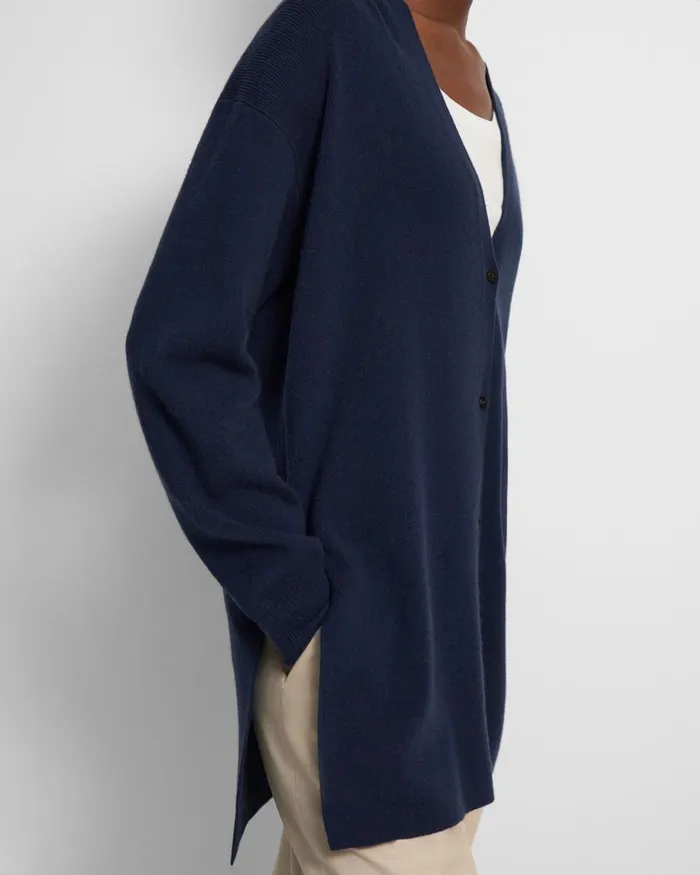 Women Sweaters Cardigans Theory Long Cardigan In Cashmere Marina