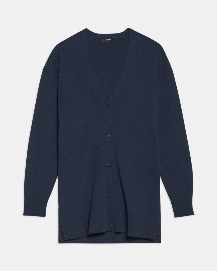 Women Sweaters Cardigans Theory Long Cardigan In Cashmere Marina