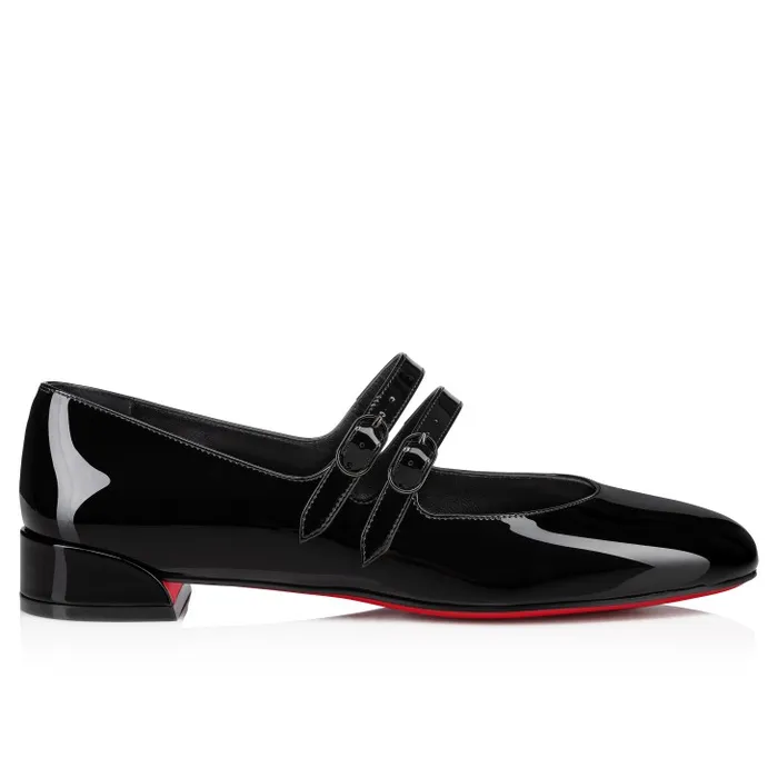 Women Sweet Jane Ballerinas 8211 Patent Calf Leather 8211 Black Christian Louboutin Flats and Loafers