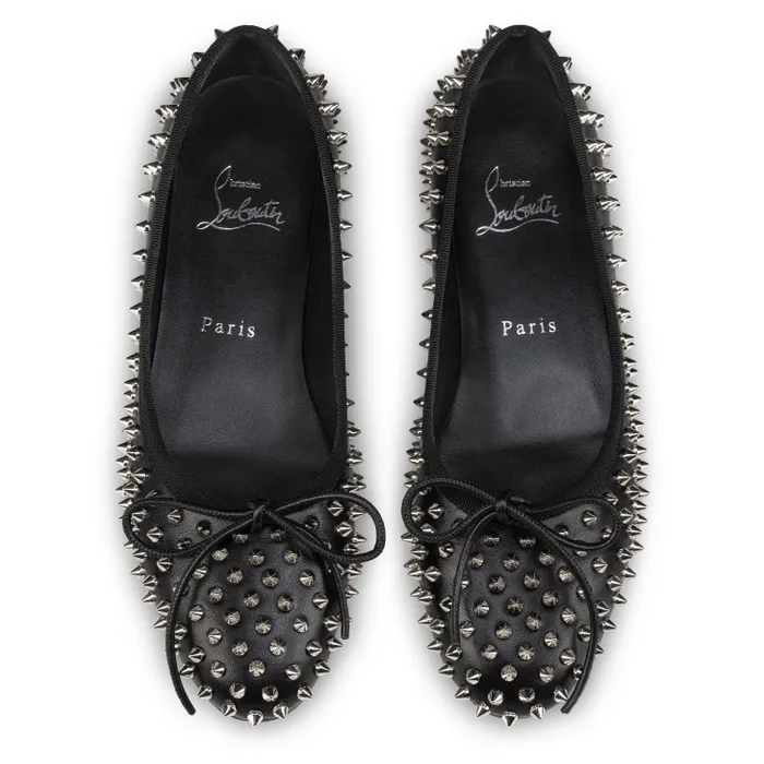 Women Sweetie Jane Spikes Ballerinas 8211 Nappa Leather And Spikes 8211 Black Christian Louboutin Flats and Loafers