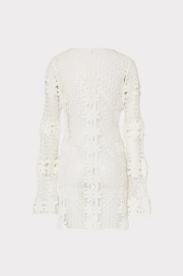 Women Swim and Coverups Milly Floral Crochet Coverup Dress White Women Swim and Coverups Milly Floral Crochet Coverup Dress White
