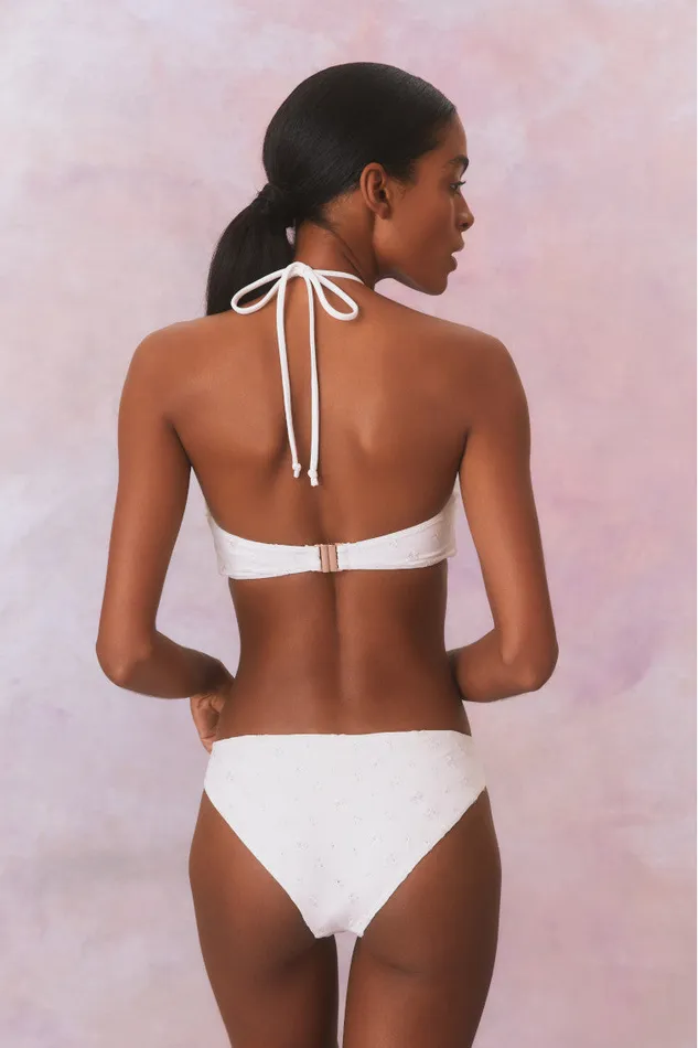 Women Swim LoveShackFancy Candace Bandeau Eyelet Bikini Swim Set Dover White Women Swim LoveShackFancy Candace Bandeau Eyelet Bikini Swim Set Dover White