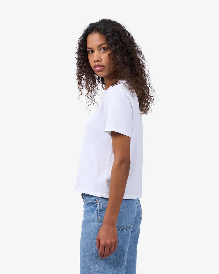 Women TShirts Colorfulstandard Organic Boxy Crop Tee 8211 Soft Lavender