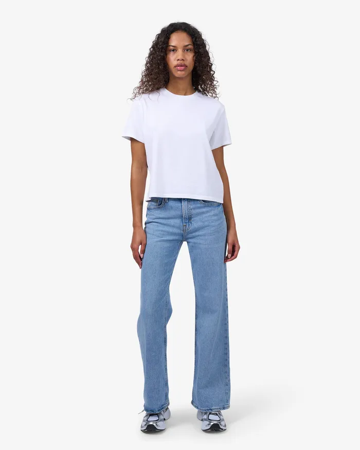 Women TShirts Colorfulstandard Organic Boxy Crop Tee 8211 Soft Lavender