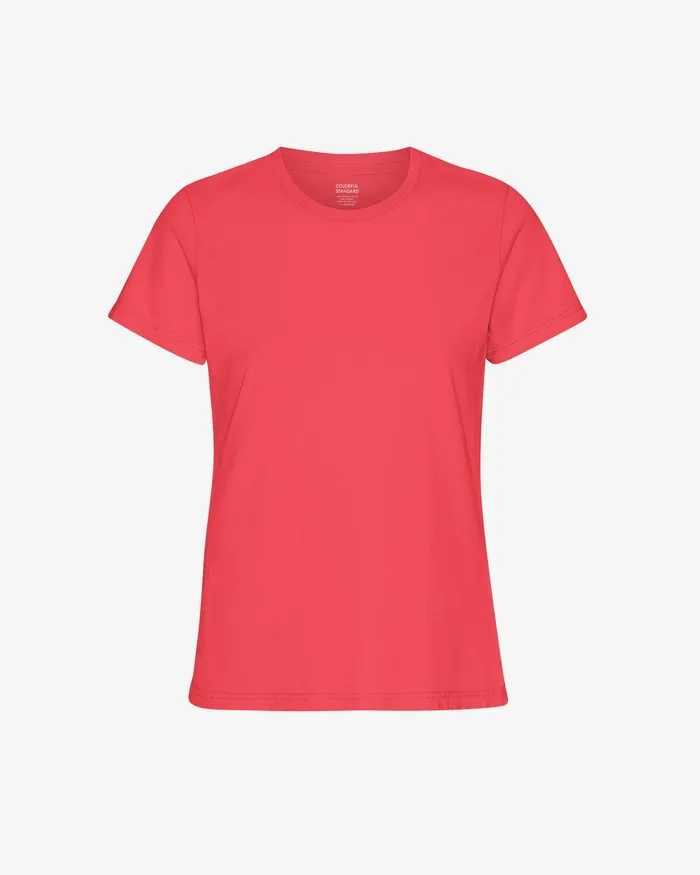 Women TShirts Colorfulstandard Women Light Organic Tee 8211 Red Tangerine