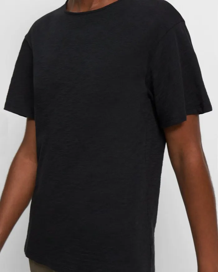 Women TShirts Tank Tops Theory Perfect Tee In Organic Slub Cotton Black