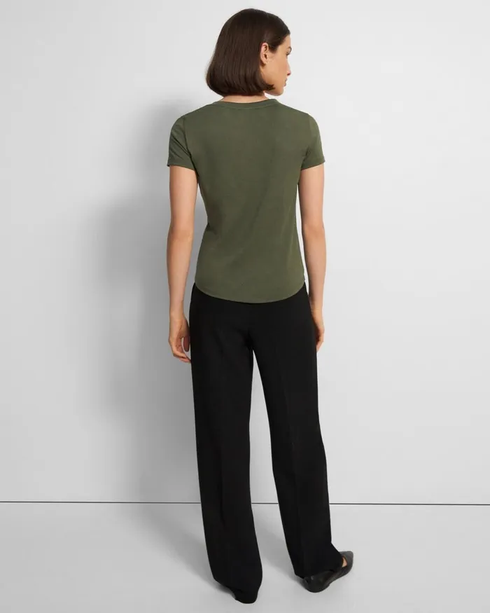 Women TShirts Tank Tops Theory Tiny Scoop Tee In Organic Cotton Rosemary