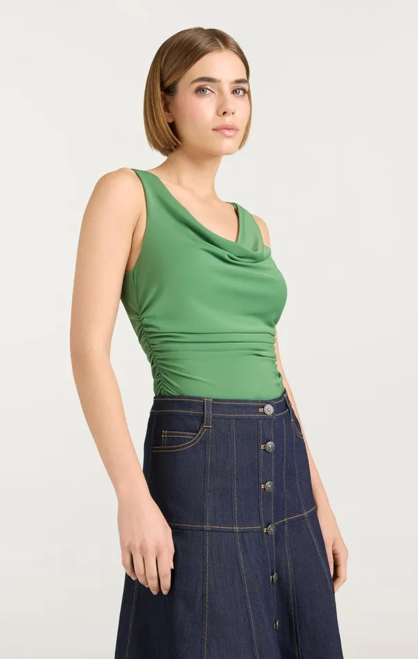Women Tank Tops and Camisoles Cinq Sept Cherise Top Sea Palm