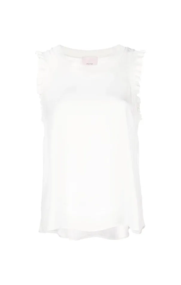 Women Tank Tops and Camisoles Cinq Sept Lenore Top Ivory