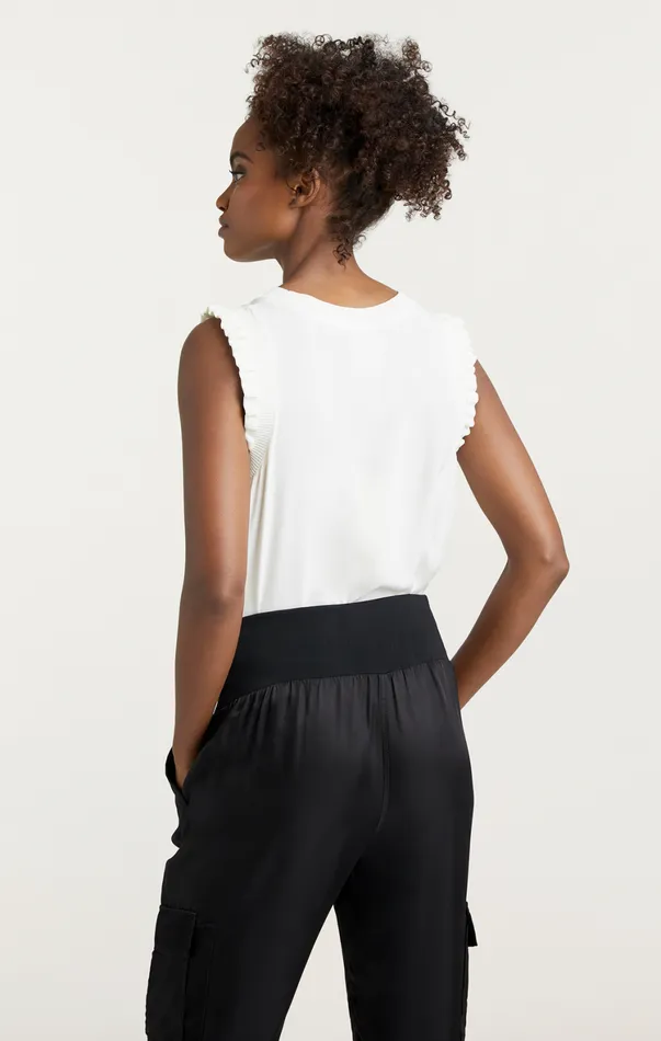 Women Tank Tops and Camisoles Cinq Sept Lenore Top Ivory