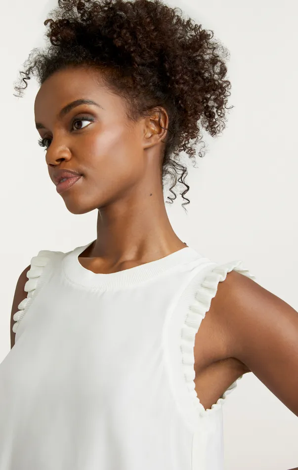 Women Tank Tops and Camisoles Cinq Sept Lenore Top Ivory