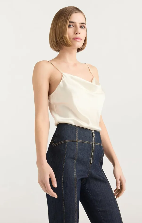 Women Tank Tops and Camisoles Cinq Sept Marta Cami Ivory