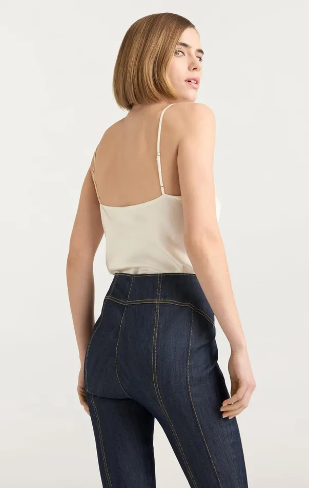Women Tank Tops and Camisoles Cinq Sept Marta Cami Ivory