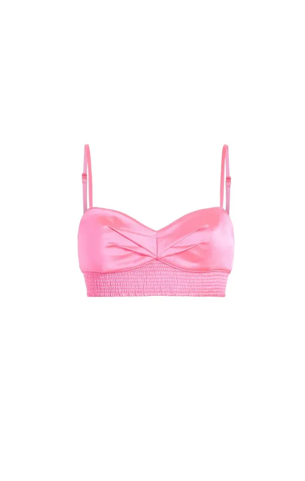 Women Tank Tops and Camisoles Cinq Sept Nikola Top Electric Pink