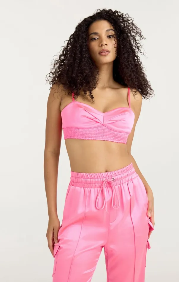 Women Tank Tops and Camisoles Cinq Sept Nikola Top Electric Pink