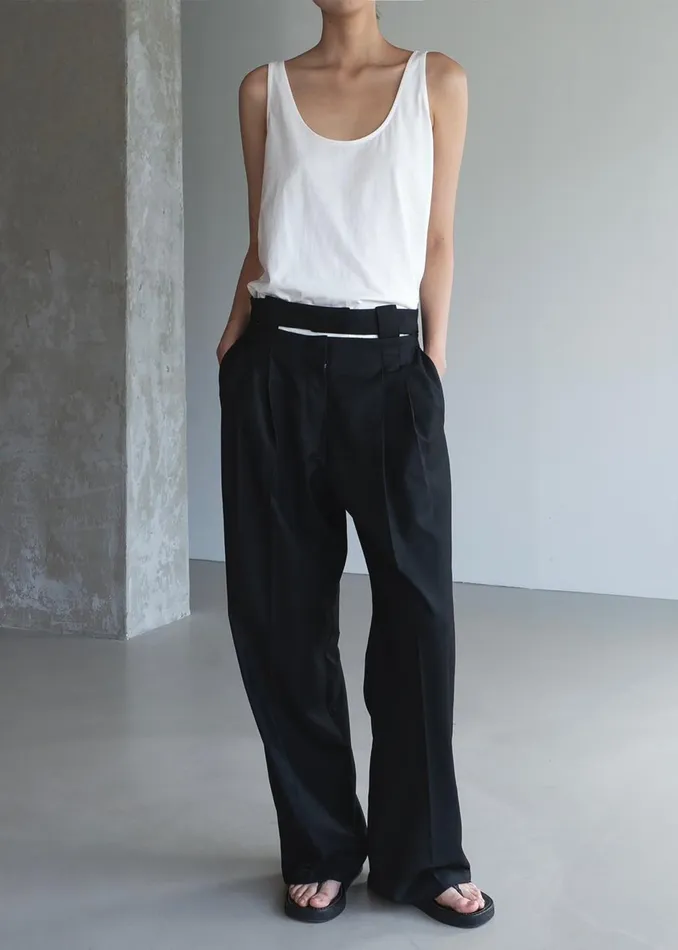 Women Tate Trousers 8211 Black The Frankie Shop Bottoms