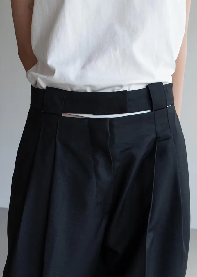 Women Tate Trousers 8211 Black The Frankie Shop Bottoms