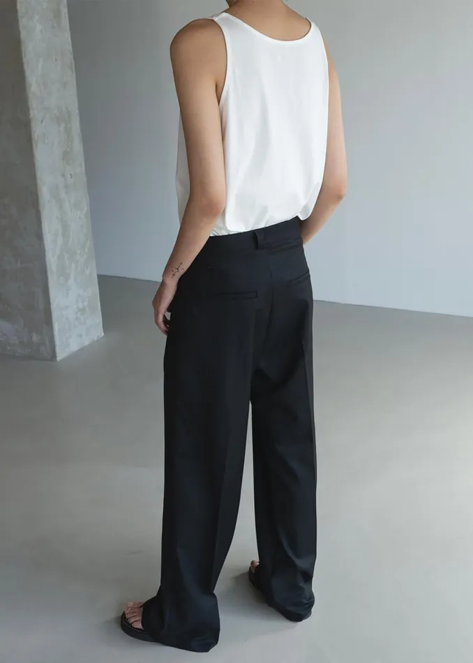 Women Tate Trousers 8211 Black The Frankie Shop Bottoms