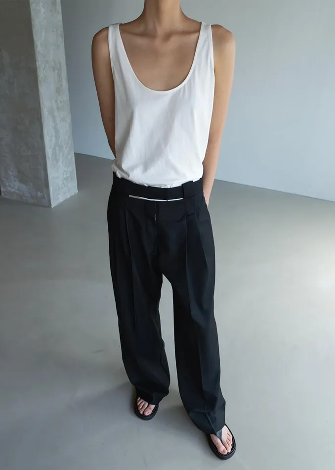 Women Tate Trousers 8211 Black The Frankie Shop Bottoms