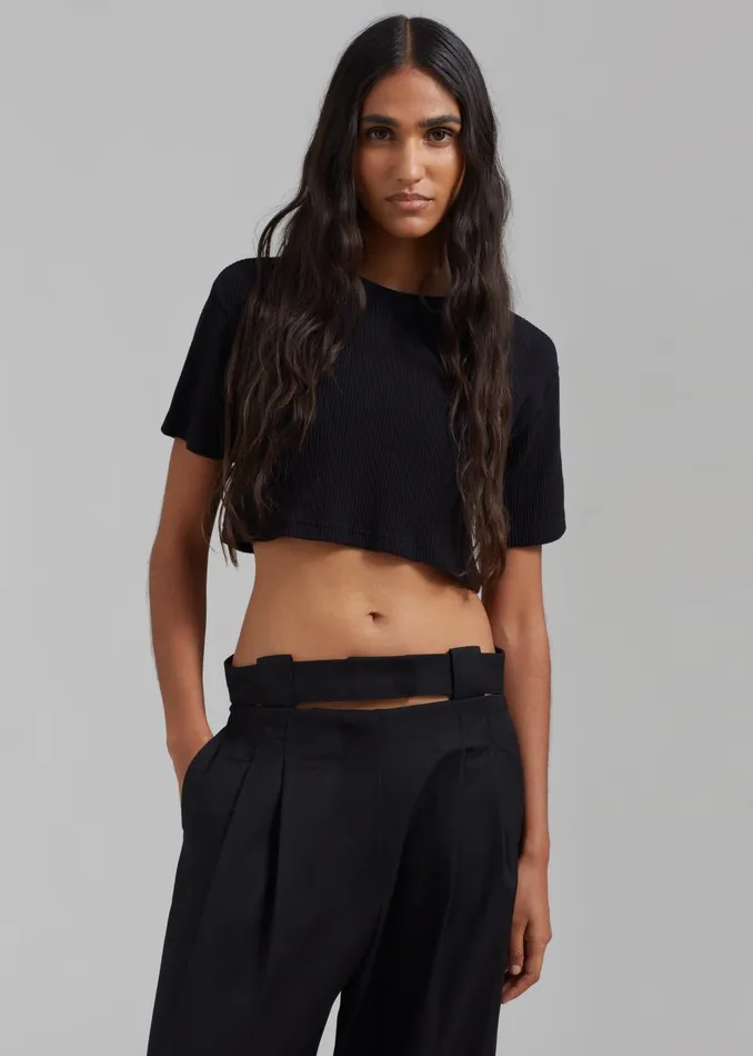 Women Tate Trousers 8211 Black The Frankie Shop Bottoms