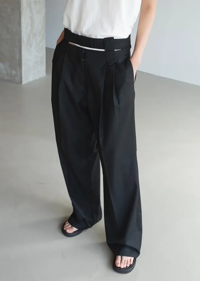 Women Tate Trousers 8211 Black The Frankie Shop Bottoms