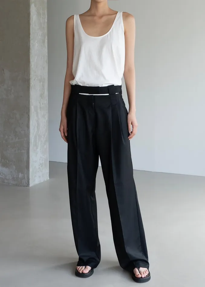 Women Tate Trousers 8211 Black The Frankie Shop Bottoms