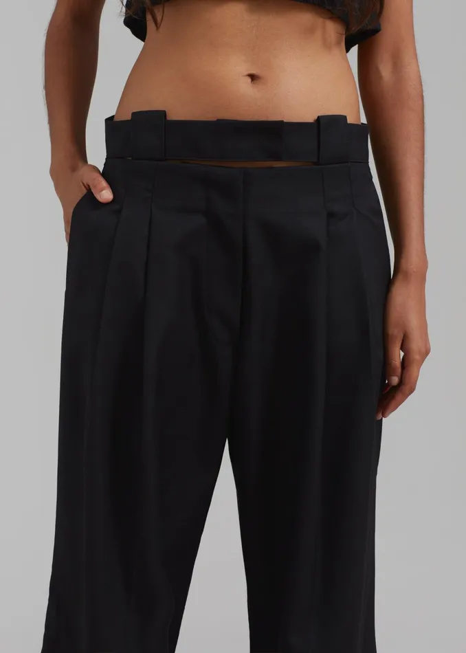 Women Tate Trousers 8211 Black The Frankie Shop Bottoms