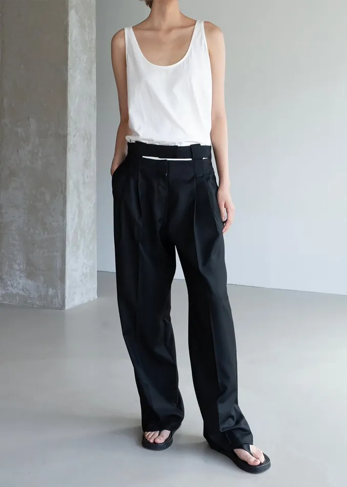 Women Tate Trousers 8211 Black The Frankie Shop Bottoms