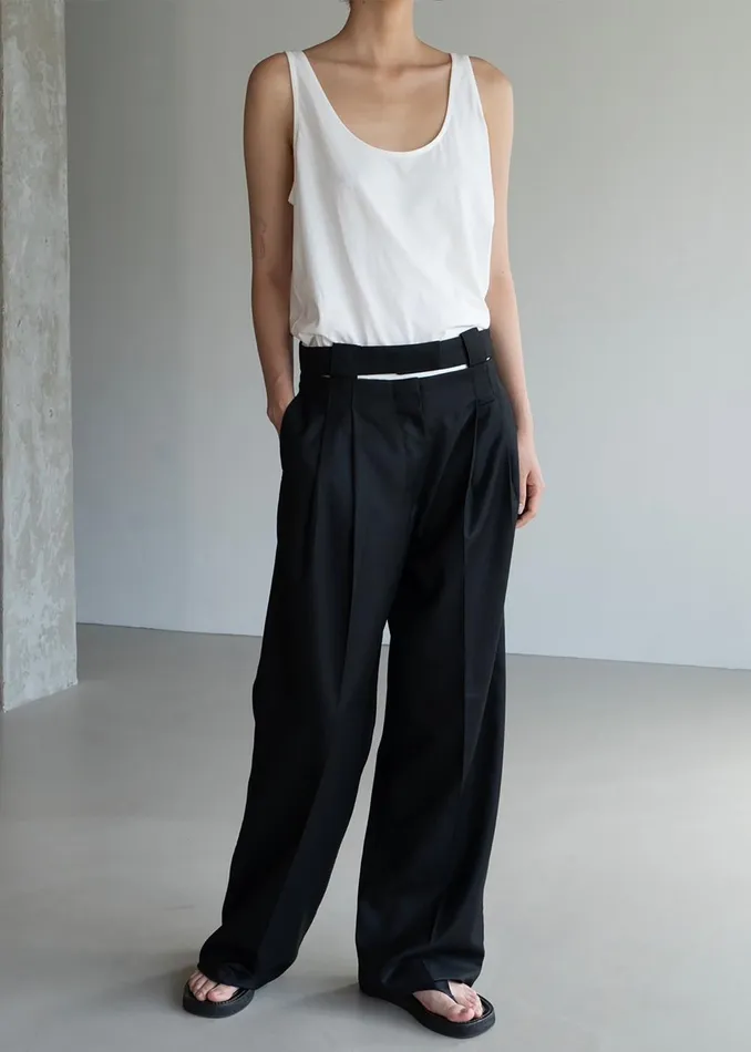 Women Tate Trousers 8211 Black The Frankie Shop Bottoms