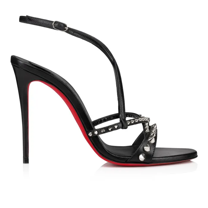 Women Tatooshka Spikes 100 Mm Strappy Sandals 8211 Kid Leather And Spikes 8211 Black Christian Louboutin Sandals and Slides