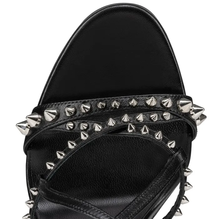 Women Tatooshka Spikes 100 Mm Strappy Sandals 8211 Kid Leather And Spikes 8211 Black Christian Louboutin Sandals and Slides