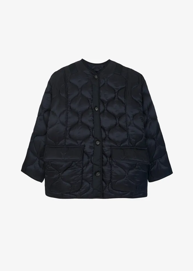 Women Teddy Quilted Jacket 8211 Black The Frankie Shop Outerwear