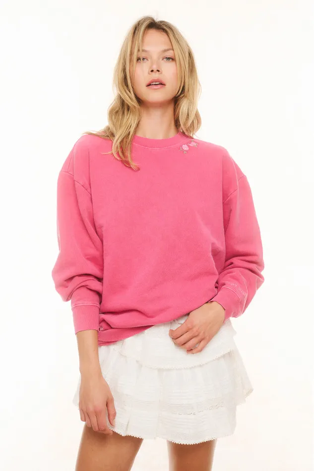 Women Tees and Fleece LoveShackFancy Palo Pullover Cherry Kiss