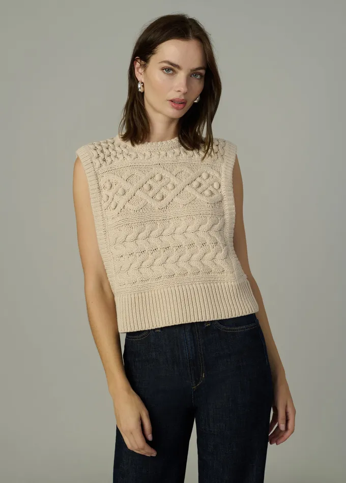 Women THE CLARA SWEATER VEST Milk Sweaters Joe8217s Jeans
