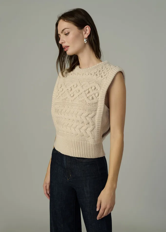 Women THE CLARA SWEATER VEST Milk Sweaters Joe8217s Jeans