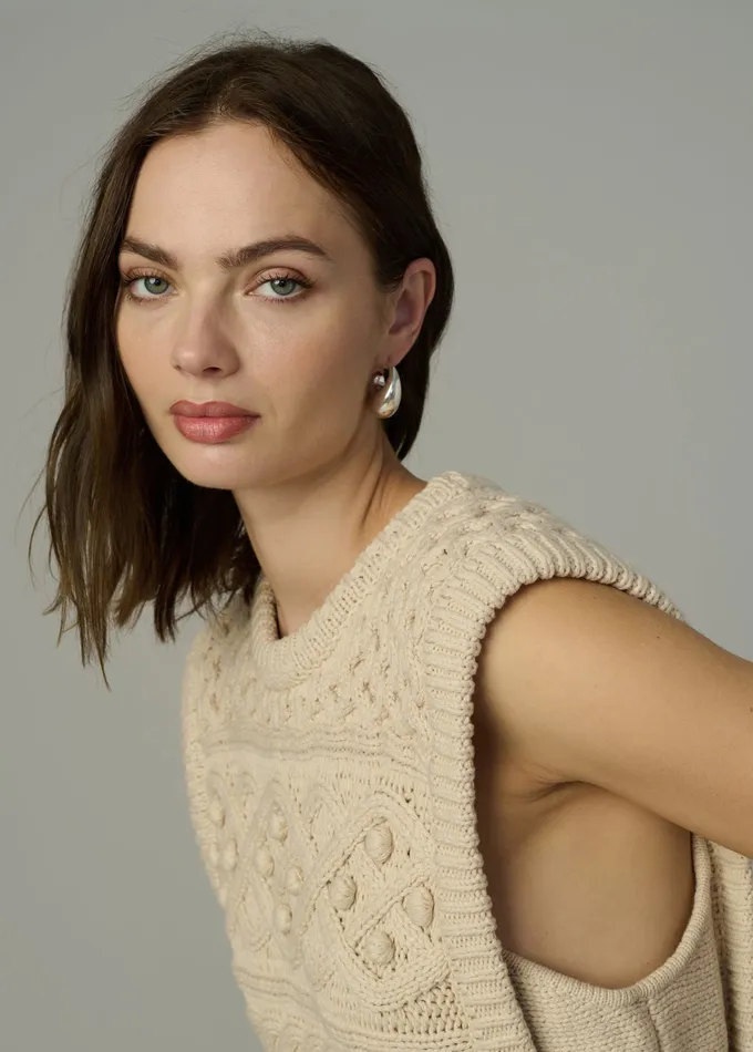 Women THE CLARA SWEATER VEST Milk Sweaters Joe8217s Jeans