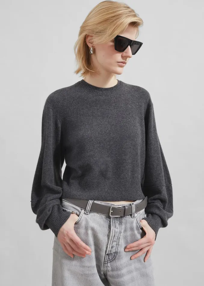 Women The Garment Piemonte Sweater 8211 Grey Melange The Frankie Shop Knitwear